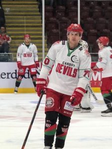 Cardiff Devils former KHL forward Charlie Linglet