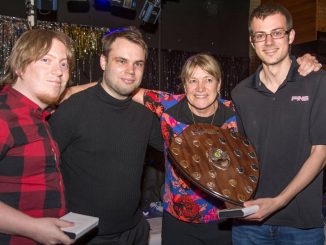 Chris, Kieran, Nahum and Karen Jones Cardiff City Ladies Club Secre