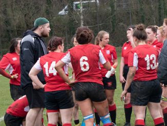 USW Women's 1st XV and Coach Joe Popple at USW Sport Park 20-2-19