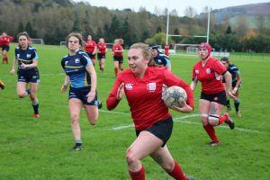 University of South Wales Women’s 1st on the attack v. Bournemouth University at the USW Sport Park.  Image: Lee Clow