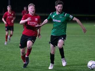 Hat-trick hero Cameron Keetch in action against Swansea University. Image Adam Evans